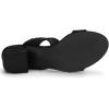 imageAllegra K Womens Block Heel Dual Straps Slide SandalsBlack