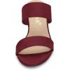 imageAllegra K Womens Block Heel Dual Straps Slide SandalsBurgundy