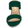 imageAllegra K Womens Block Heel Dual Straps Slide SandalsGreen