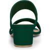 imageAllegra K Womens Block Heel Dual Straps Slide SandalsGreen