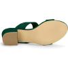 imageAllegra K Womens Block Heel Dual Straps Slide SandalsGreen