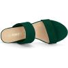 imageAllegra K Womens Block Heel Dual Straps Slide SandalsGreen