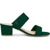 imageAllegra K Womens Block Heel Dual Straps Slide SandalsGreen