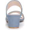 imageAllegra K Womens Block Heel Dual Straps Slide SandalsHaze Blue