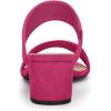 imageAllegra K Womens Block Heel Dual Straps Slide SandalsHot Pink