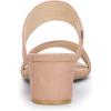 imageAllegra K Womens Block Heel Dual Straps Slide SandalsNude