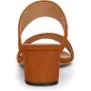 imageAllegra K Womens Block Heel Dual Straps Slide SandalsOrange