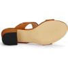 imageAllegra K Womens Block Heel Dual Straps Slide SandalsOrange