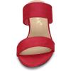 imageAllegra K Womens Block Heel Dual Straps Slide SandalsRed