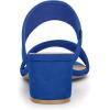 imageAllegra K Womens Block Heel Dual Straps Slide SandalsRoyal Blue