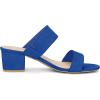 imageAllegra K Womens Block Heel Dual Straps Slide SandalsRoyal Blue