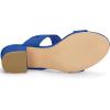 imageAllegra K Womens Block Heel Dual Straps Slide SandalsRoyal Blue