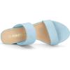 imageAllegra K Womens Block Heel Dual Straps Slide SandalsSky Blue
