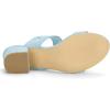 imageAllegra K Womens Block Heel Dual Straps Slide SandalsSky Blue
