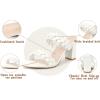 imageAllegra K Womens Braided Heeled Slip on Chunky Heel Slide SandalsWhite