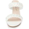 imageAllegra K Womens Braided Heeled Slip on Chunky Heel Slide SandalsWhite