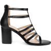 imageAllegra K Womens Cage Strappy Gladiators Chunky Heels SandalsBlack