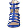 imageAllegra K Womens Cage Strappy Gladiators Chunky Heels SandalsDeep Blue