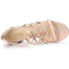 imageAllegra K Womens Cage Strappy Gladiators Chunky Heels SandalsGradient Rose Gold