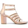 imageAllegra K Womens Cage Strappy Gladiators Chunky Heels SandalsGradient Rose Gold