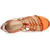 imageAllegra K Womens Cage Strappy Gladiators Chunky Heels SandalsOrange