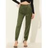 imageAllegra K Womens Casual High Waisted Ankle Length Bow Tie Waist Satin Pants with Pocket