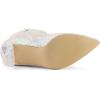 imageAllegra K Womens Clear Block Heel Glitter Ankle BootsBling White
