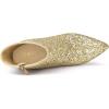 imageAllegra K Womens Clear Block Heel Glitter Ankle BootsGold
