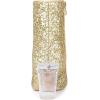 imageAllegra K Womens Clear Block Heel Glitter Ankle BootsGold