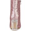 imageAllegra K Womens Clear Block Heel Glitter Ankle BootsRose Gold