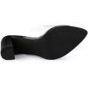 imageAllegra K Womens Clear Chunky Heel Slides Sandals MulesBlack