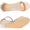 imageAllegra K Womens Clear Wedges Ankle Strap Transparent Wedge Heel SandalsRose Gold