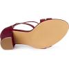 imageAllegra K Womens Crisscross Ankle Strap Chunky Heel SandalsBurgundy
