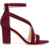 imageAllegra K Womens Crisscross Ankle Strap Chunky Heel SandalsBurgundy