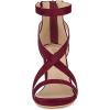 imageAllegra K Womens Crisscross Ankle Strap Chunky Heel SandalsBurgundy