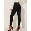 imageAllegra K Womens Faux Suede Leggings High Waisted Stretch Casual Faux Leather Pants for WomenBlack