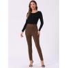 imageAllegra K Womens Faux Suede Leggings High Waisted Stretch Casual Faux Leather Pants for WomenCoffee