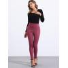 imageAllegra K Womens Faux Suede Leggings High Waisted Stretch Casual Faux Leather Pants for WomenDark Red