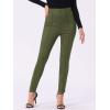 imageAllegra K Womens Faux Suede Leggings High Waisted Stretch Casual Faux Leather Pants for WomenLight Army Green