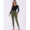 imageAllegra K Womens Faux Suede Leggings High Waisted Stretch Casual Faux Leather Pants for WomenLight Army Green