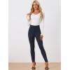 imageAllegra K Womens Faux Suede Leggings High Waisted Stretch Casual Faux Leather Pants for WomenNavy Blue