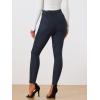 imageAllegra K Womens Faux Suede Leggings High Waisted Stretch Casual Faux Leather Pants for WomenNavy Blue