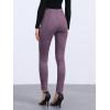 imageAllegra K Womens Faux Suede Leggings High Waisted Stretch Casual Faux Leather Pants for WomenPurple