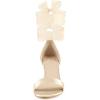 imageAllegra K Womens Floral Heels Satin Lace Up Chunky Heel SandalsChampagne