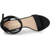 imageAllegra K Womens Lace Up and Ankle Strap Chunky Heel SandalsBlack