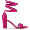 imageAllegra K Womens Lace Up and Ankle Strap Chunky Heel SandalsHot Pink