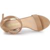 imageAllegra K Womens Lace Up and Ankle Strap Chunky Heel SandalsTan