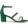 imageAllegra K Womens Open Toe Ankle Strap Chunky Heels SandalsGreen