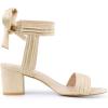imageAllegra K Womens Open Toe Ankle Tie Back Block Heels SandalsBeige