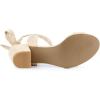 imageAllegra K Womens Open Toe Ankle Tie Back Block Heels SandalsBeige